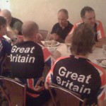Team GB enjoying a late Lunch